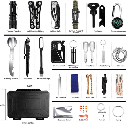 CIVIC SHIELD Inc  Outdoor 60 in 1 Emergency Survival Kit